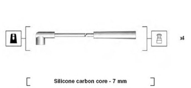 Przewody wysokiego napięcia MAGNETI MARELLI MSK877 komplet 