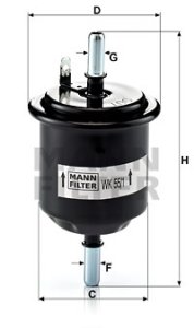 Filtr paliwa MANN-FILTER WK55/1 WK551