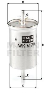 Filtr paliwa MANN-FILTER WK612/6 WK6126