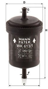 Filtr paliwa MANN-FILTER WK613/1 WK6131