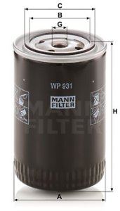 Filtr oleju MANN-FILTER WP931 