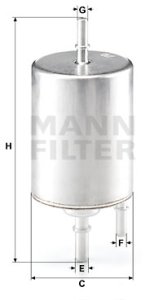 Filtr paliwa MANN-FILTER WK720/4 WK7204