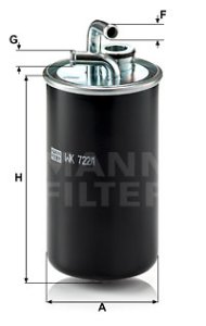 Filtr paliwa MANN-FILTER WK722/1 WK7221