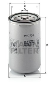 Filtr paliwa MANN-FILTER WK724 