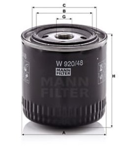 Filtr oleju MANN-FILTER W920/48 W92048
