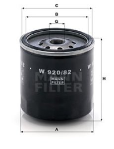 Filtr oleju MANN-FILTER W920/82 W92082