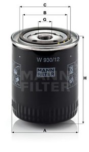 Filtr oleju MANN-FILTER W930/12 W93012
