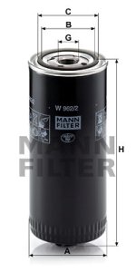 Filtr oleju MANN-FILTER W962/2 W9622