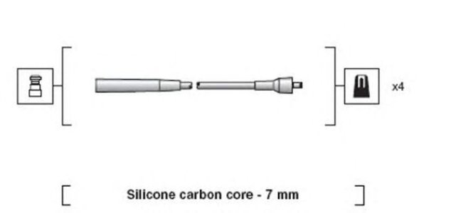 Przewody wysokiego napięcia komplet MAGNETI MARELLI MSK1226 
