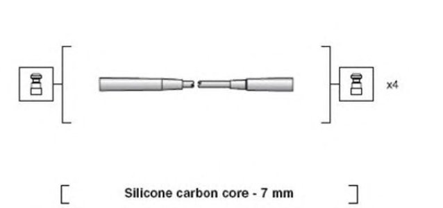 Przewody wysokiego napięcia komplet MAGNETI MARELLI MSK1216 