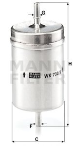 Filtr paliwa MANN-FILTER WK730/3 WK7303