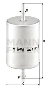 Filtr paliwa MANN-FILTER WK730/5 WK7305