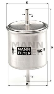 Filtr paliwa MANN-FILTER WK79 