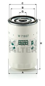 Filtr oleju MANN-FILTER W719/27 W71927