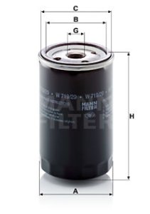 Filtr oleju MANN-FILTER W719/29 W71929