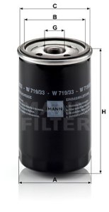 Filtr oleju MANN-FILTER W719/33 W71933