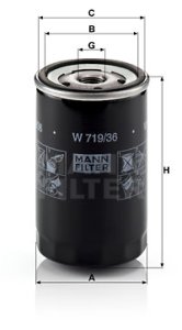 Filtr oleju MANN-FILTER W719/36 W71936