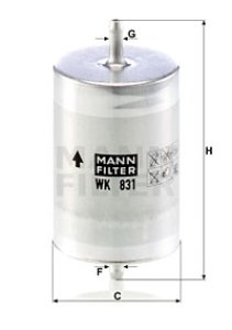 Filtr paliwa MANN-FILTER WK831 