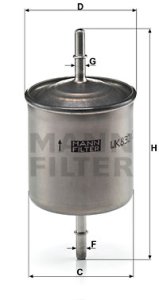 Filtr paliwa MANN-FILTER WK832/2 WK8322