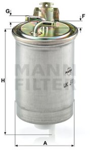 Filtr paliwa MANN-FILTER WK841 