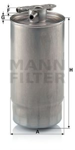 Filtr paliwa MANN-FILTER WK841/1 WK8411