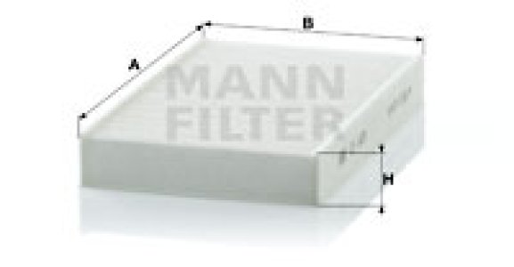 Filtr kabinowy MANN-FILTER CU1629 
