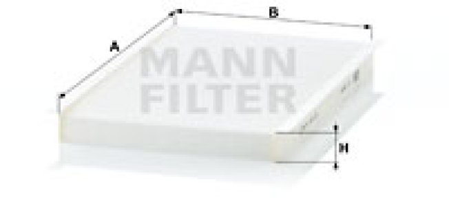 Filtr kabinowy MANN-FILTER CU2629 
