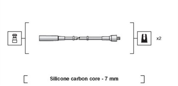Przewody wysokiego napięcia komplet MAGNETI MARELLI MSK1197 