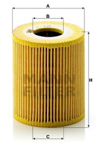 Filtr oleju MANN-FILTER HU818X 