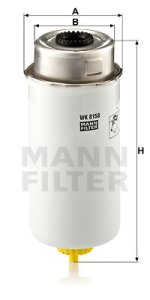 Filtr paliwa MANN-FILTER WK8158 