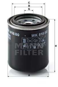 Filtr paliwa MANN-FILTER WK818/80 WK81880