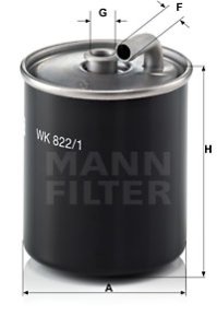 Filtr paliwa MANN-FILTER WK822/1 WK8221