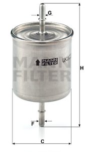 Filtr paliwa MANN-FILTER WK822/2 WK8222