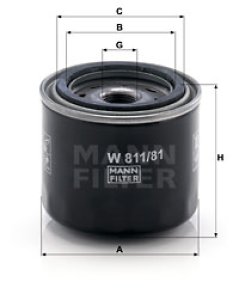 Filtr oleju MANN-FILTER W811/81 W81181