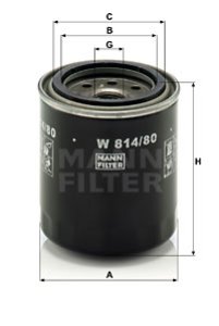 Filtr oleju MANN-FILTER W814/80 W81480