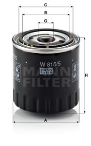 Filtr oleju MANN-FILTER W815/5 W8155