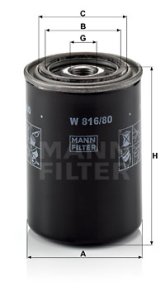 Filtr oleju MANN-FILTER W816/80 W81680