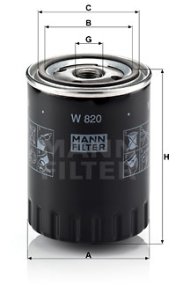 Filtr oleju MANN-FILTER W820 
