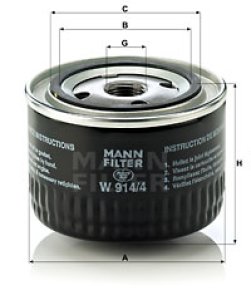 Filtr oleju MANN-FILTER W914/4 W9144