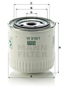Filtr oleju MANN-FILTER W916/1 W9161