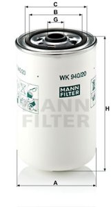 Filtr paliwa MANN-FILTER WK940/20 WK94020