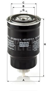 Filtr paliwa MANN-FILTER WK940/22 WK94022