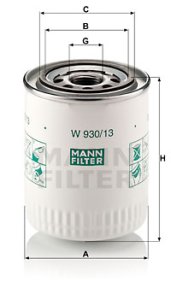 Filtr oleju MANN-FILTER W930/13 W93013