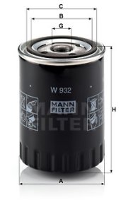 Filtr oleju MANN-FILTER W932 