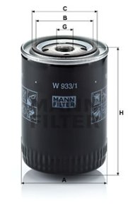 Filtr oleju MANN-FILTER W933/1 W9331
