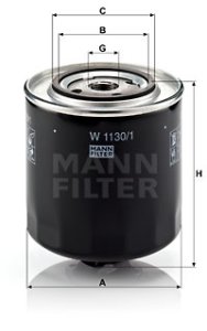Filtr oleju MANN-FILTER W1130/1 W11301