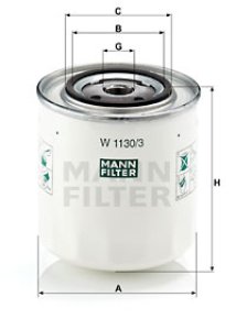 Filtr oleju MANN-FILTER W1130/3 W11303