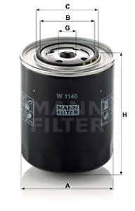 Filtr oleju MANN-FILTER W1140 