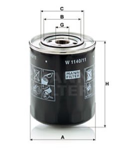 Filtr oleju MANN-FILTER W1140/11 W114011