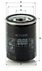 Filtr oleju MANN-FILTER W713/29 W71329